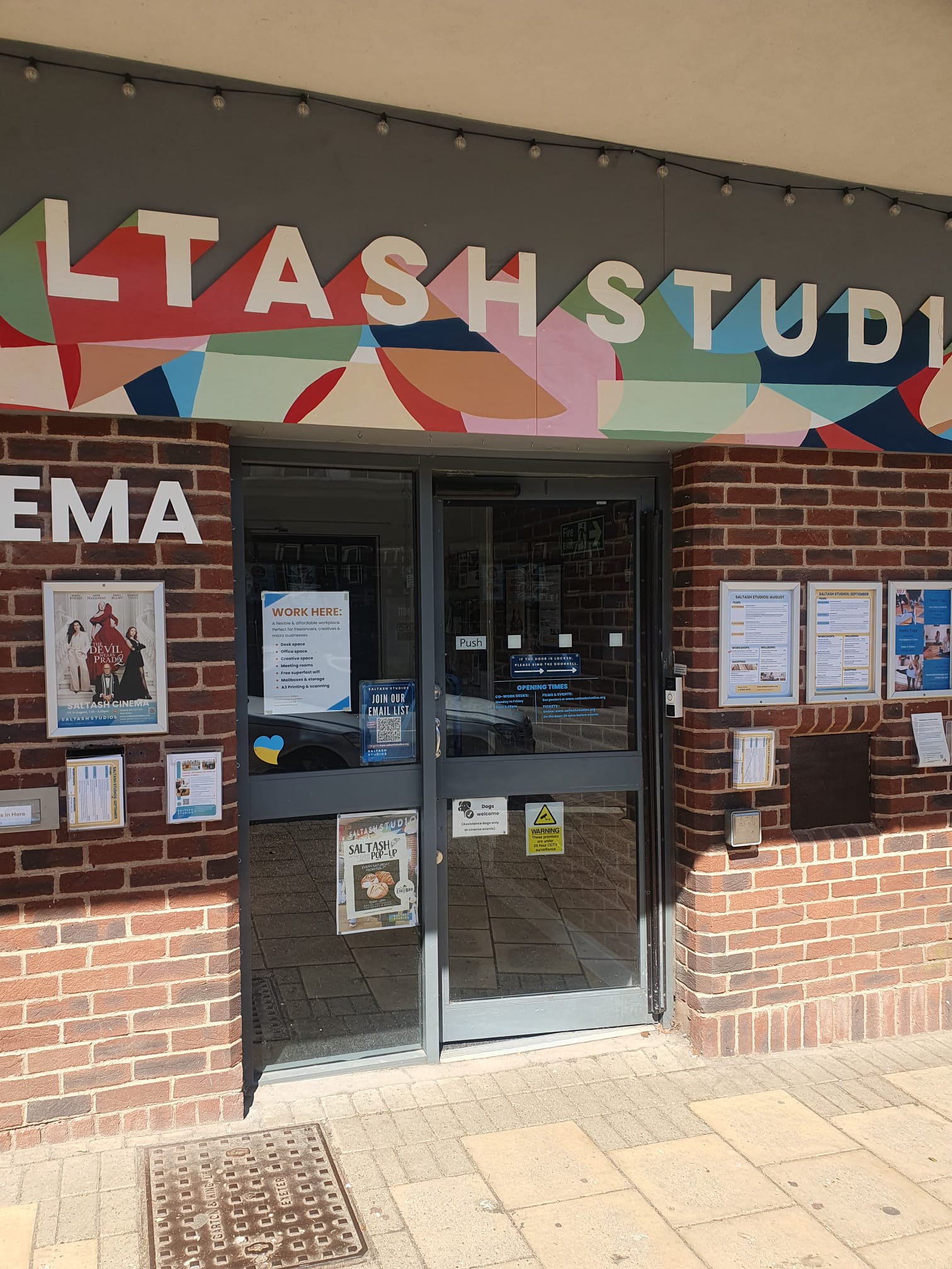 Front entrance to Saltash Studios on Fore Street